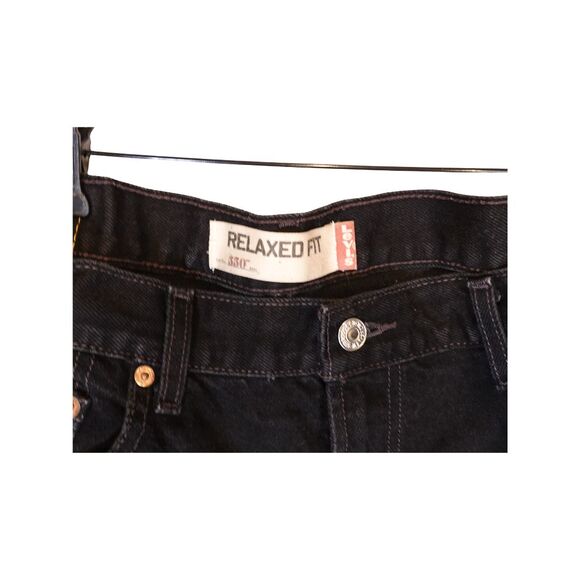 Mens Levi Strauss & Co 550 Relaxed Fit Red Tab Jeans Tag Sz 36x30 Black - Picture 7 of 16
